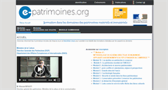 Desktop Screenshot of e-patrimoines.org