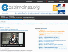 Tablet Screenshot of e-patrimoines.org
